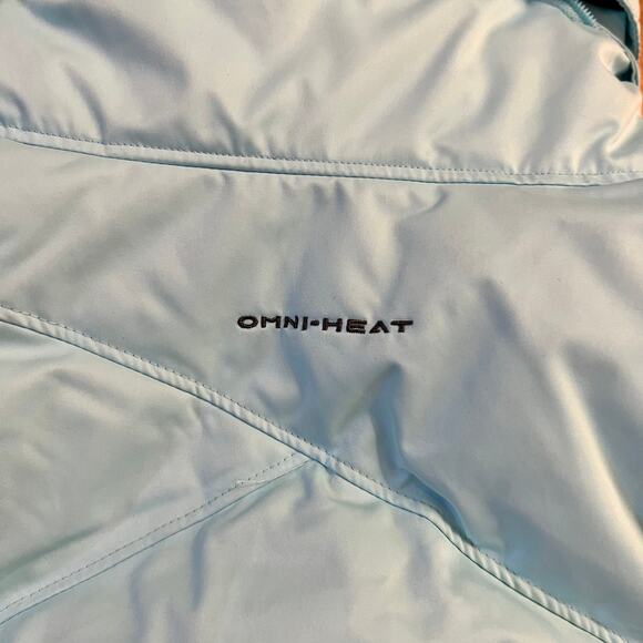 Columbia Vest Womens Large Omni Heat Hooded Down Jacket Light Blue * - Picture 5 of 13